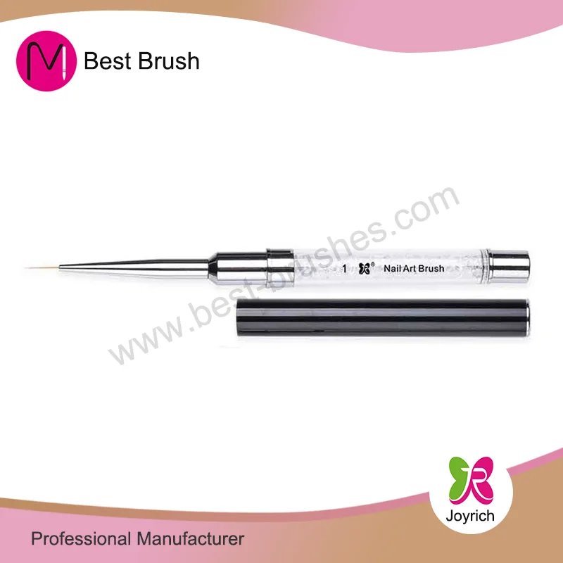 Musta korkki Kirkas Crystal Nail Art Brush
