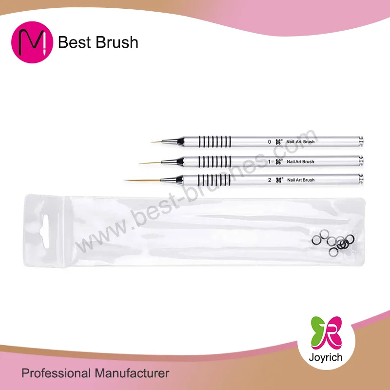 Metalli sormuksilla Nail Art -sivellinsetti